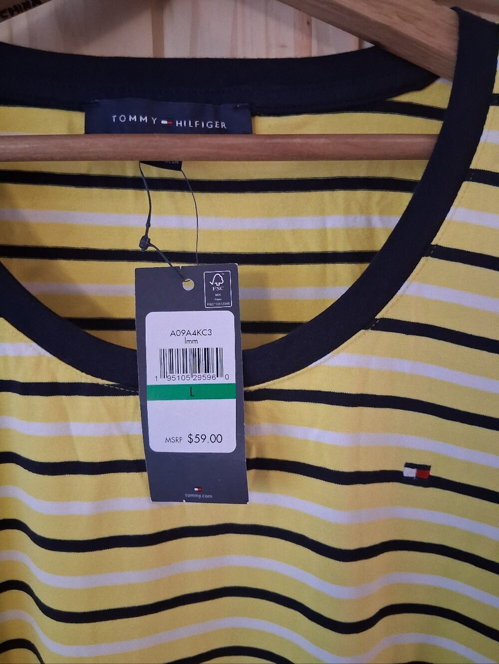 Tommy Hilfiger Striped T-Shirt Dress Sz L NWT - Picture 2 of 4